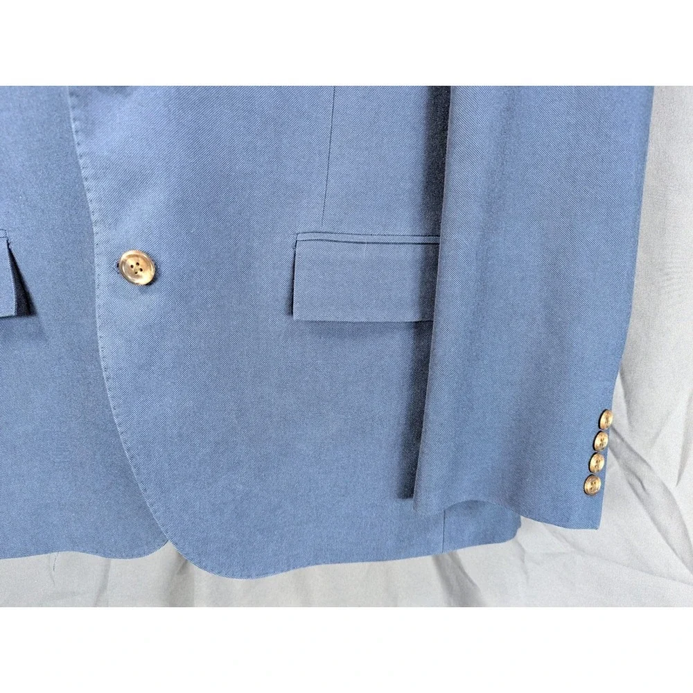J.Crew Ludlow Suit Set Mens Blue Textured Blazer 41R Trousers 34x32 Italian F...